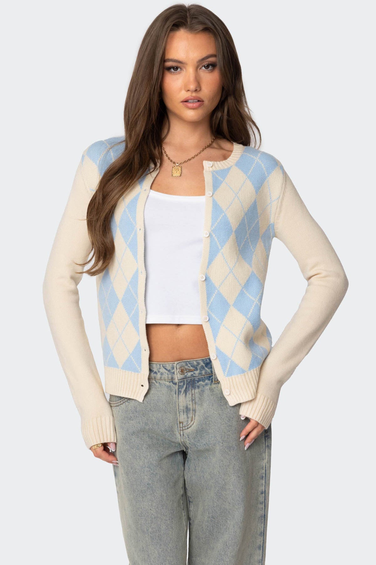 CREAM AND BLUE